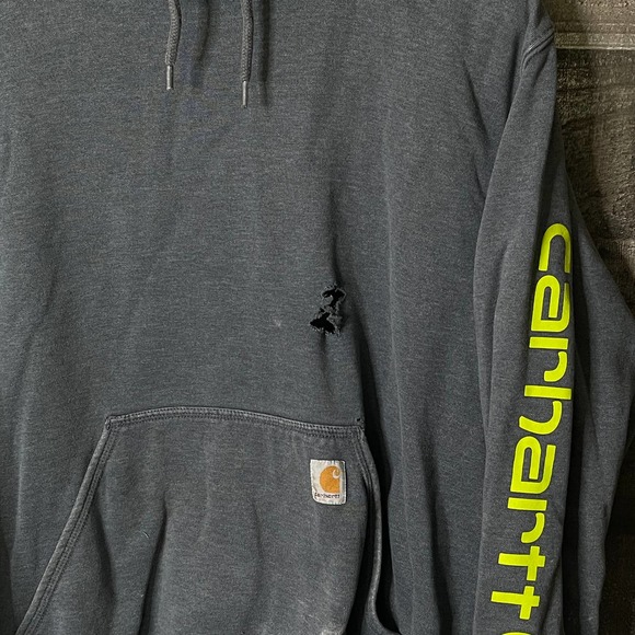 SOLD Carhartt Logo Hoodie Large - Picture 2 of 3